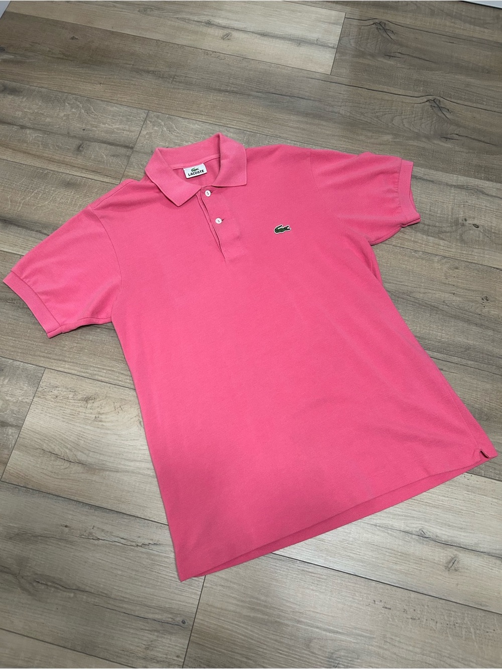 Lacoste Men’s Hot Pink Short-Sleeve Pique Polo